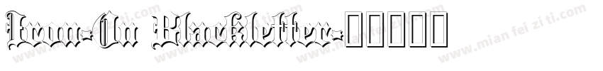 Iron-On Blackletter字体转换